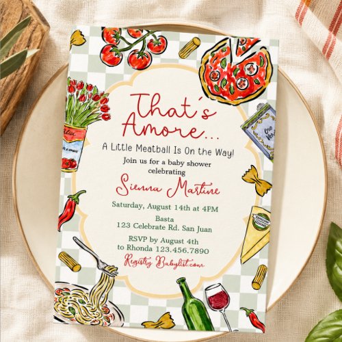 Italian Baby Shower | That's Amore |  Invitation