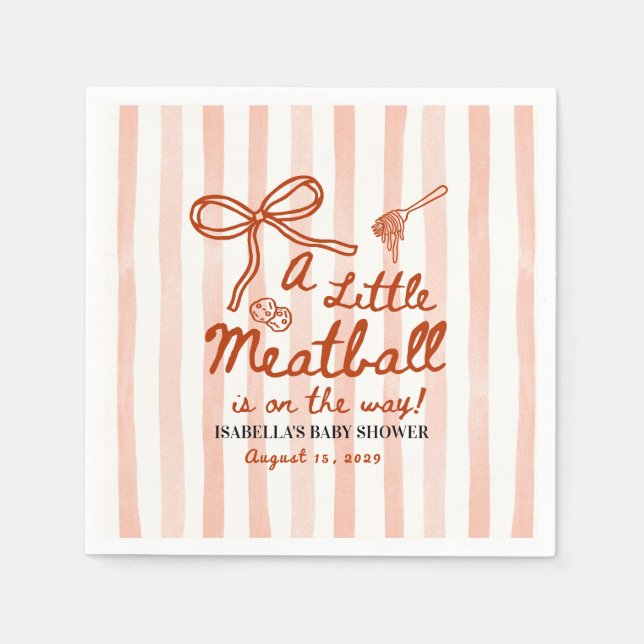 Italian Baby Shower Theme Napkins (Front)