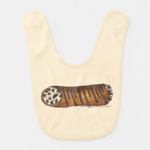 Italian Bakery Chocolate Chip Cannoli Dessert Food Bib
