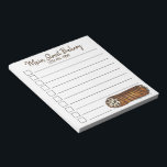 Italian Bakery Chocolate Chip Cannoli Pastry Notepad<br><div class="desc">List-style note pad design features an original marker illustration of a classic Italian bakery chocolate chip cannoli pastry. Just personalize with your information. Lots of additional illustrated notepads are also available from this shop. This design is also available on other products. Don't see what you're looking for? Need help with...</div>