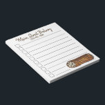 Italian Bakery Chocolate Chip Cannoli Pastry Notepad<br><div class="desc">List-style note pad design features an original marker illustration of a classic Italian bakery chocolate chip cannoli pastry. Just personalize with your information. Lots of additional illustrated notepads are also available from this shop. This design is also available on other products. Don't see what you're looking for? Need help with...</div>