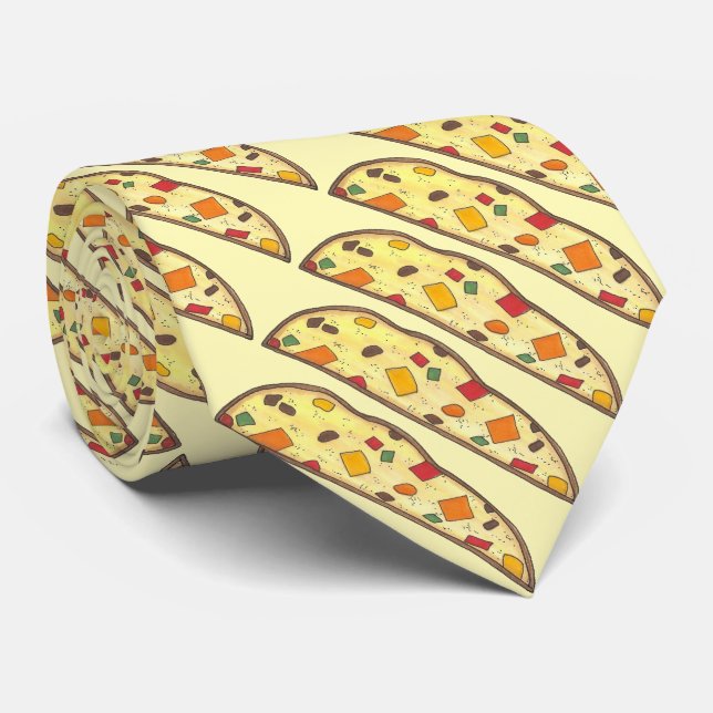 Italian Bakery Christmas Fruit Cake Biscotti Neck Tie (Rolled)