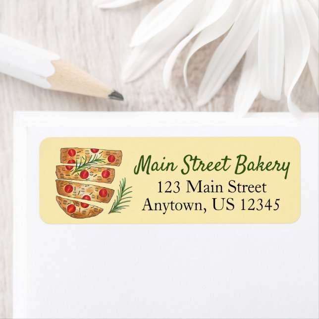 Italian Bakery Focaccia Olive Oil Bread Bakery Label (Insitu)