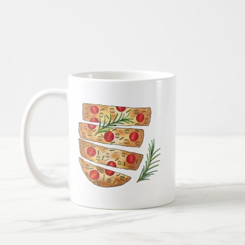 Italian Bakery Focaccia Olive Oil Bread Tomatoes Coffee Mug