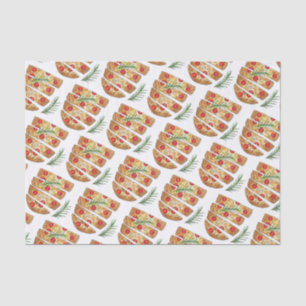 Italian Bakery Focaccia Olive Oil Bread Tomatoes Tissue Paper