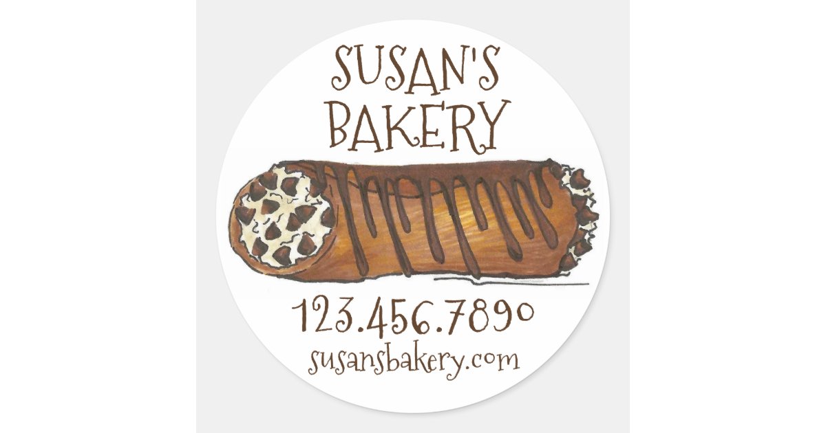 Italian Bakery Personalized Chocolate Chip Cannoli Classic Round ...
