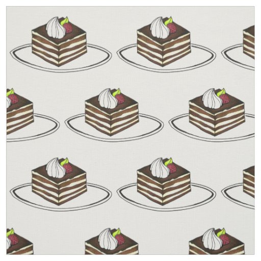Italian Bakery Tiramisu Chocolate Pastry Dessert Fabric