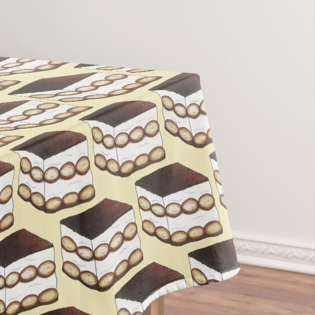 Italian Bakery Tiramisu Dessert Food Dinner Party Tablecloth (In Situ)