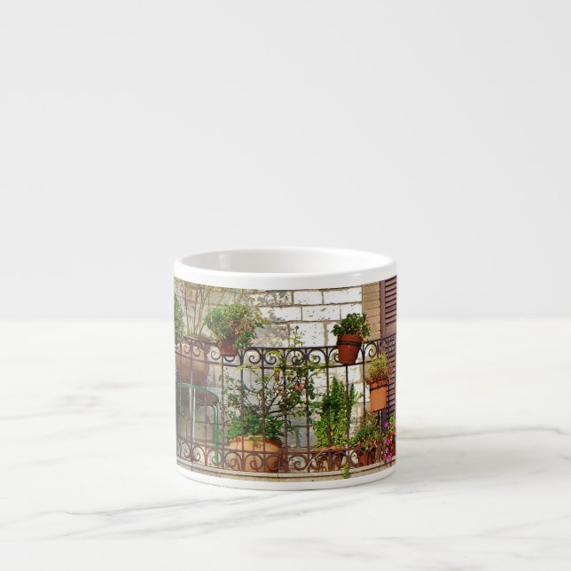 Italian Balcony Garden Espresso Cup (Front)