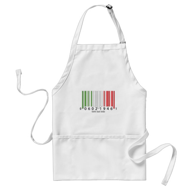 Italian Barcode Flag Adult Apron (Front)