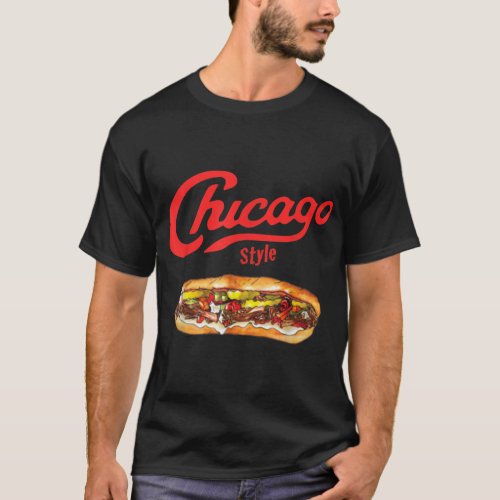 Italian Beef Sandwich Chicago Funny Food Mens Gift T_Shirt