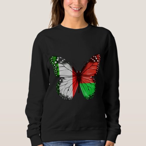 Italian Belarusian Flag Butterfly Sweatshirt