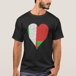 Italian Belarusian Flag Heart T-Shirt