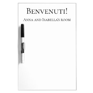 Italian Benvenuti Language Dorm Room Message Dry Erase Board