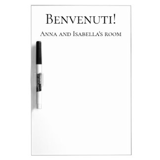 Italian Benvenuti Language Dorm Room Message Dry Erase Board