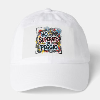 Italian biker quote – colorful graffiti hat
