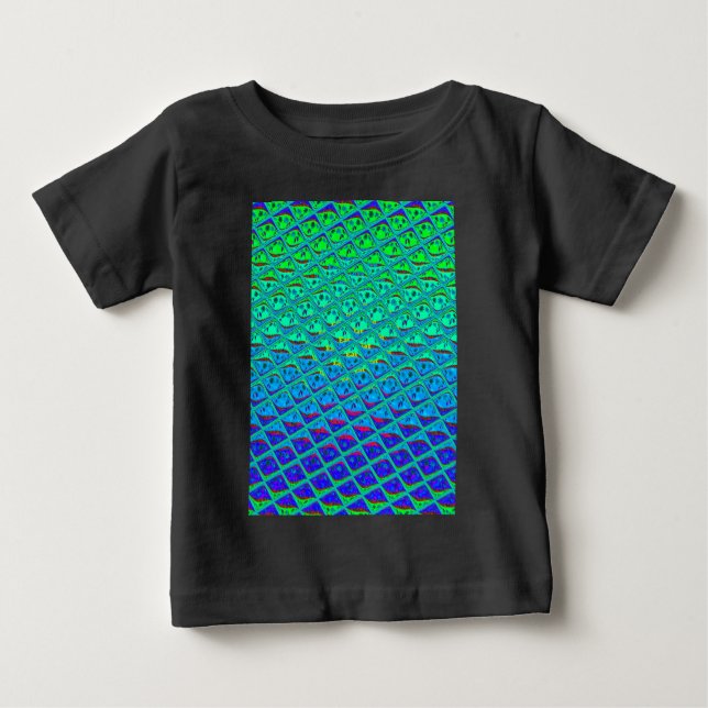 Italian Blue Mermaid Motif Art Print Baby T-Shirt (Front)
