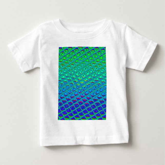 Italian Blue Mermaid Motif Art Print Baby T-Shirt (Front)