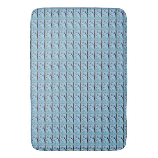 Italian Blue Mermaid Motif Art Print Bathroom Mat