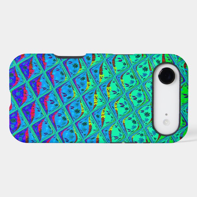 Italian Blue Mermaid Motif Art Print Case-Mate iPhone Case (Back (Horizontal))