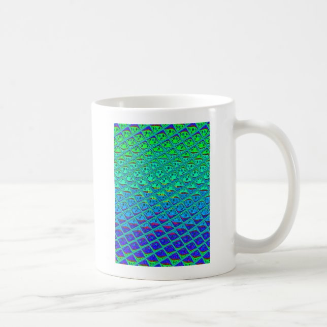 Italian Blue Mermaid Motif Art Print Coffee Mug (Right)
