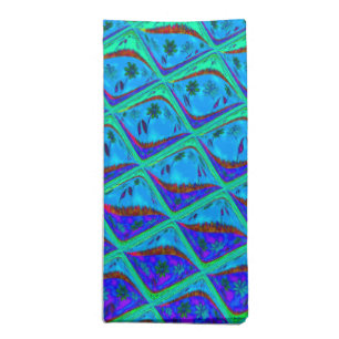 Italian Blue Mermaid Motif Art Print Napkin