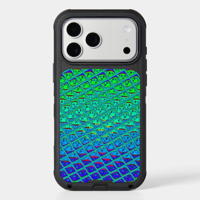Italian Blue Mermaid Motif Art Print Otterbox iPhone Case (Back)