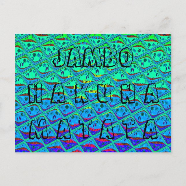 Italian Blue Mermaid Motif Art Print Postcard (Front)