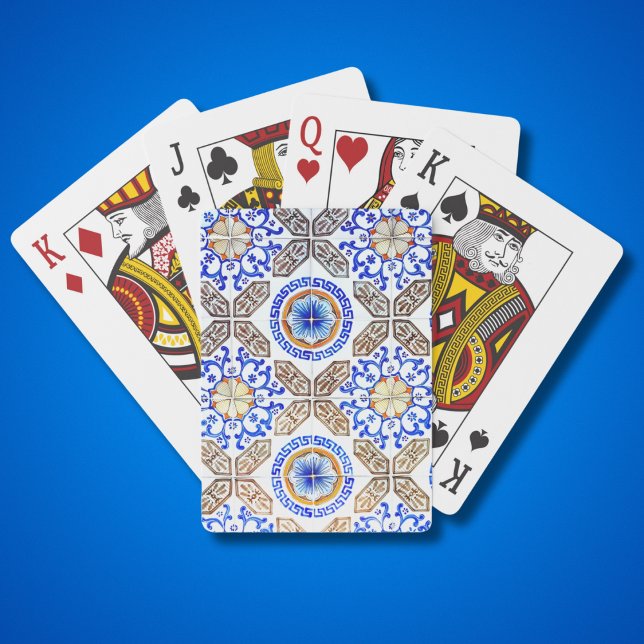 Italian Blue Mosaic Poker Cards (Creator Uploaded)