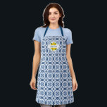 Italian Blue Tile Lemon Bridal Shower Apron<br><div class="desc">A pretty Italian tile and lemon apron. An elegant apron for bridesmaids. Designed for you by Blackberry Boulevard.</div>