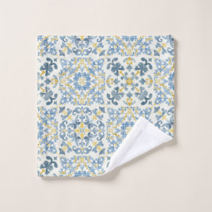 Italian Blue Tile Lemon Wash Cloth