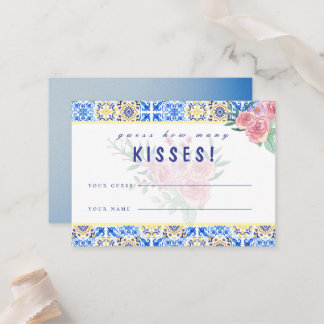 Italian Blue Tile Mamma Mia Game Card