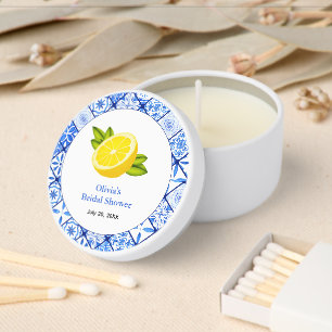Italian Blue Tile Mediterranean Bridal Shower Mini Candle Favors