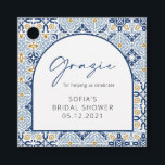 Italian Blue Tiles Grazie Bridal Shower Thank You  Favor Tags<br><div class="desc">Can be fully customized to suit your needs. © Gorjo Designs. Made for you via the Zazzle platform. // Looking for matching items? Other stationery from the set available in the ‘collections’ section of my store. // Need help customizing your design? Got other ideas? Feel free to contact me (Zoe)...</div>