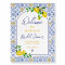 Italian blue tiles watercolor lemon bridal welcome