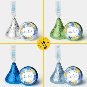 Italian Blue Yellow Tiles Summer Bridal Shower Hershey®'s Kisses®