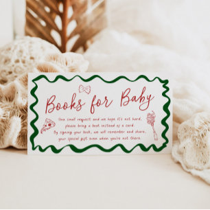 Italian Books for Baby Request Pizza Shower Enclosure Card