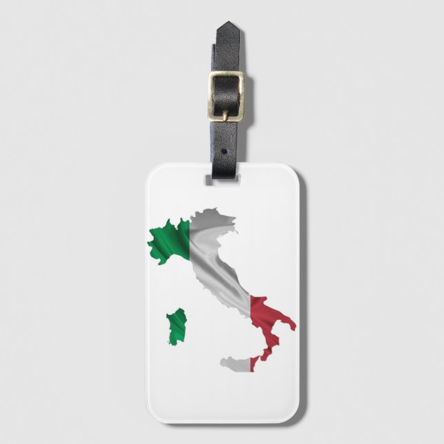 Italian boot luggage tag (Front Vertical)