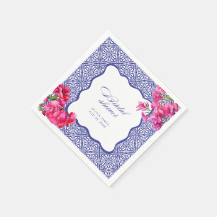 Italian bougainvillea bridal shower napkins