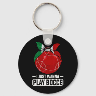 Italian Bowling Game Italy Bocci Player Bocce Byll Keychain