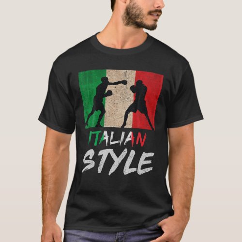 Italian Boxing Style Italy Pride Boxing Mens Boys T_Shirt