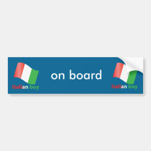 Italian boy bumper sticker