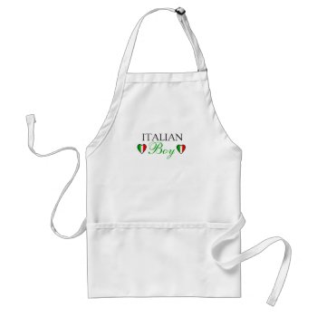 Italian Boy Flag Of Italy Adult Apron by hungaricanprincess at Zazzle