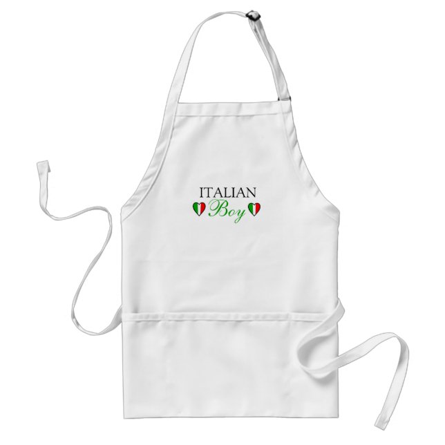 Italian Boy Flag of Italy Adult Apron (Front)