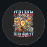 Italian Brain Rot Italian Brainrot Funny Memes Boy Classic Round Sticker<br><div class="desc">Italian Brain Rot Italian Brainrot Funny Memes Boy Kids _1</div>