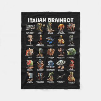 Italian Brain Rot Italian Brainrot Funny Memes T-s Fleece Blanket