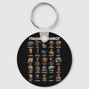 Italian Brain Rot Italian Brainrot Funny Memes T-s Keychain