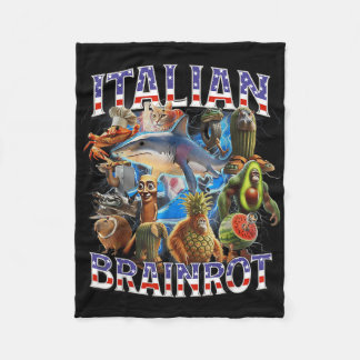 Italian Brainrot Big Meme 4th Of July Flag Foot _2 Fleece Blanket