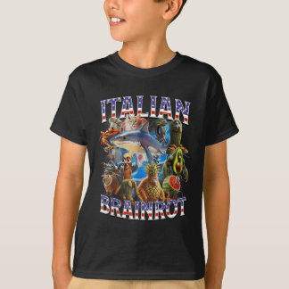 Italian Brainrot Big Meme 4th Of July Flag Foot _2 T-Shirt