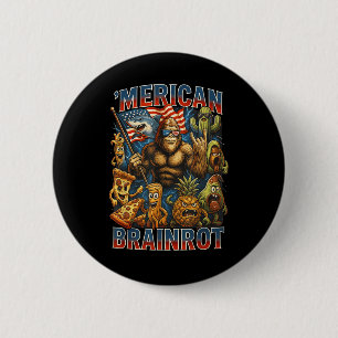Italian Brainrot Big Meme 4th Of July Flag Foot Button